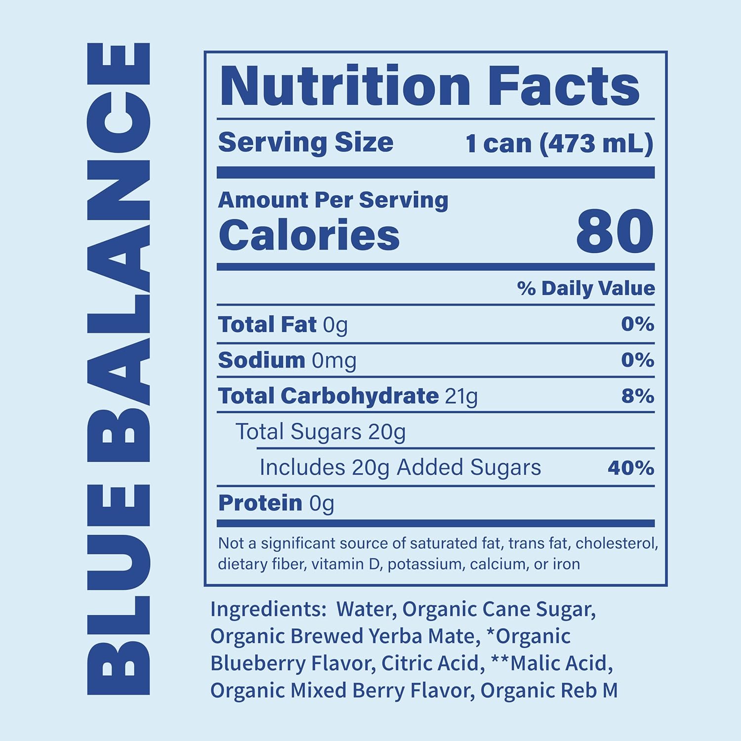 Cooler Co Blue Balance Yerba Mate - 473ml