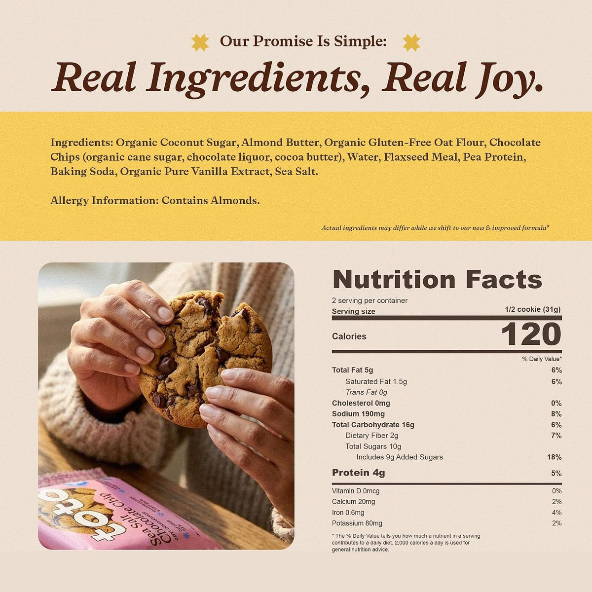 Cookie aux pépites de chocolat et fleur de sel Toto - 64 g