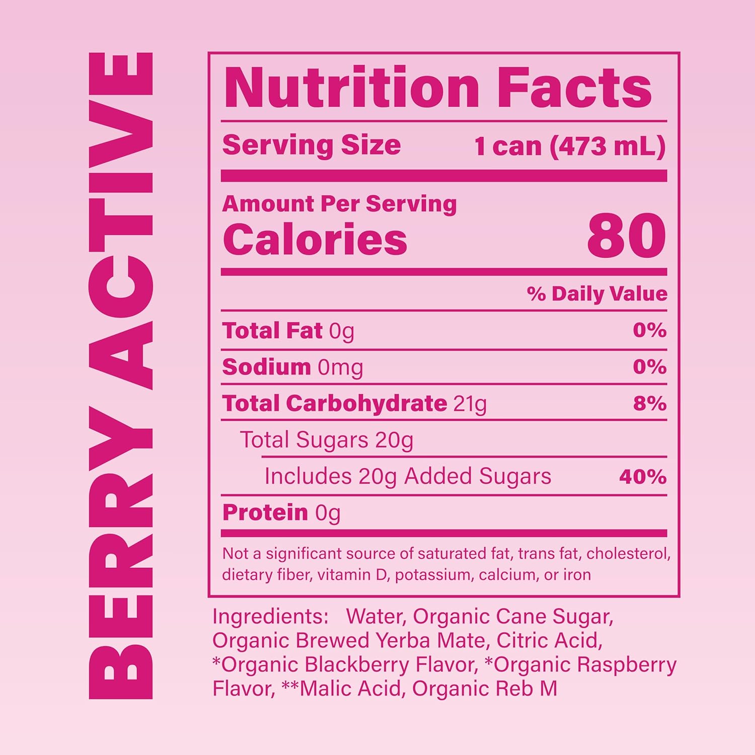 Cooler Co Berry Active Yerba Mate - 473ml