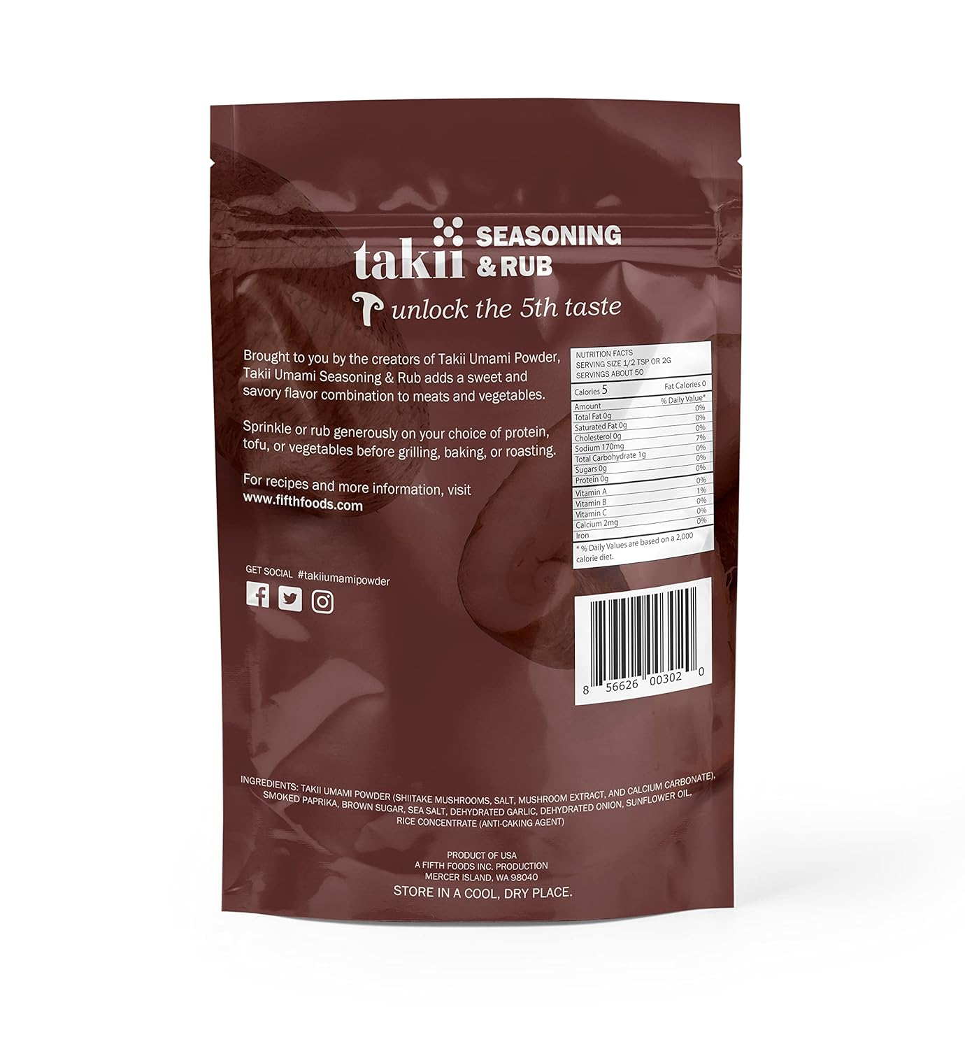 Fifth Foods Takii Umami Seasoning and Rub - 100g