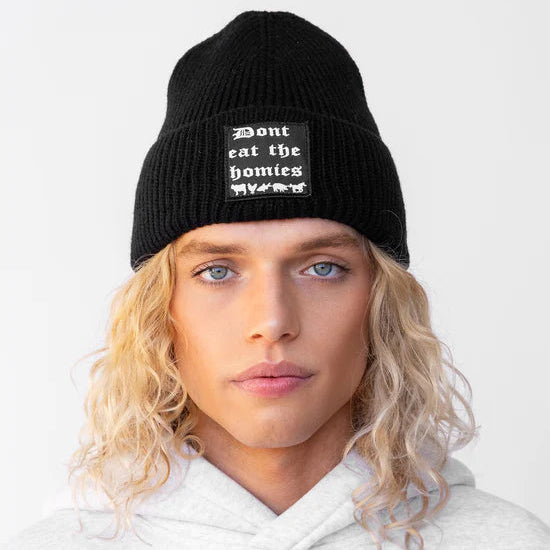 Don't Eat The Homies Everyday Ribbed Beanie - Black
