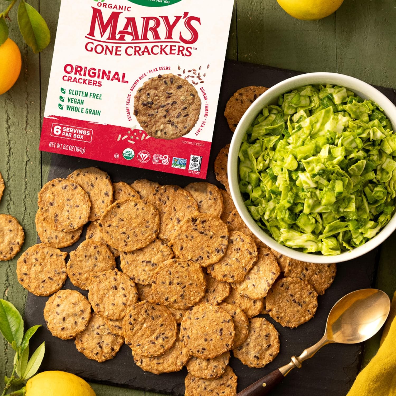 Mary's Organic Crackers Original Crackers - 184g