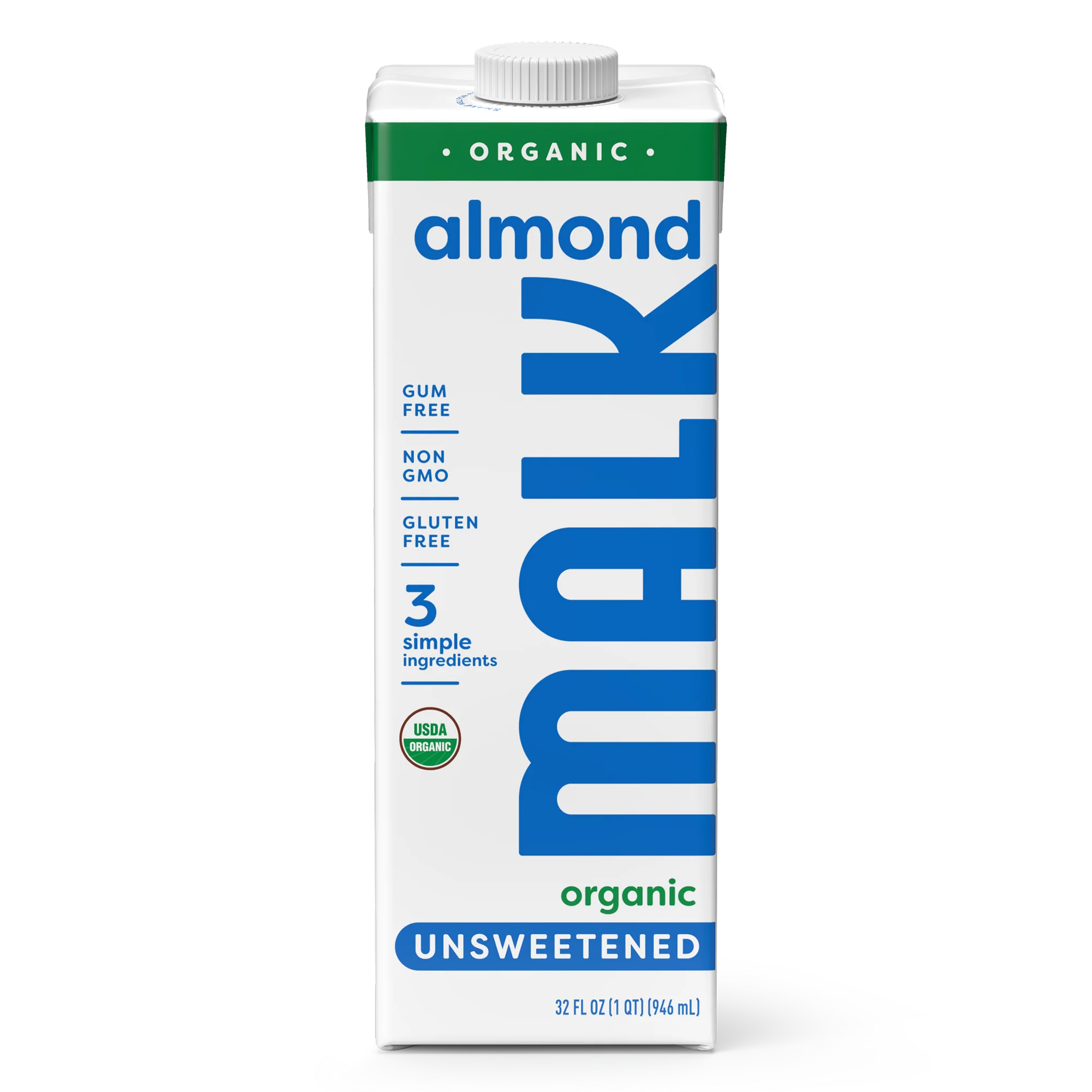 Malk Organic Unsweetened Almond Milk - 946ml