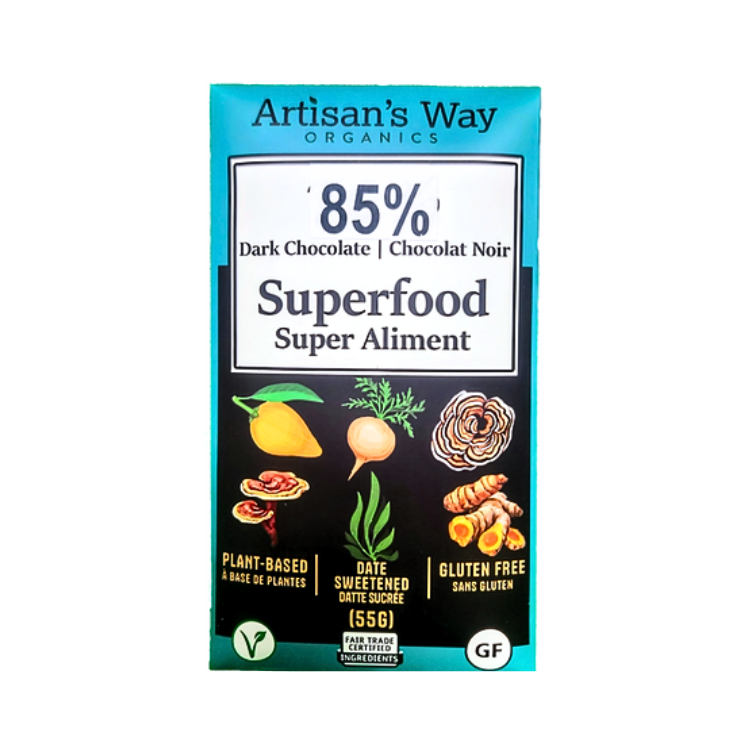 Artisan's Way Superfood 85% Dark Chocolate Bar - 55g