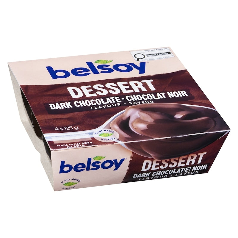 Pudding au chocolat noir Belsoy - 4x 125g
