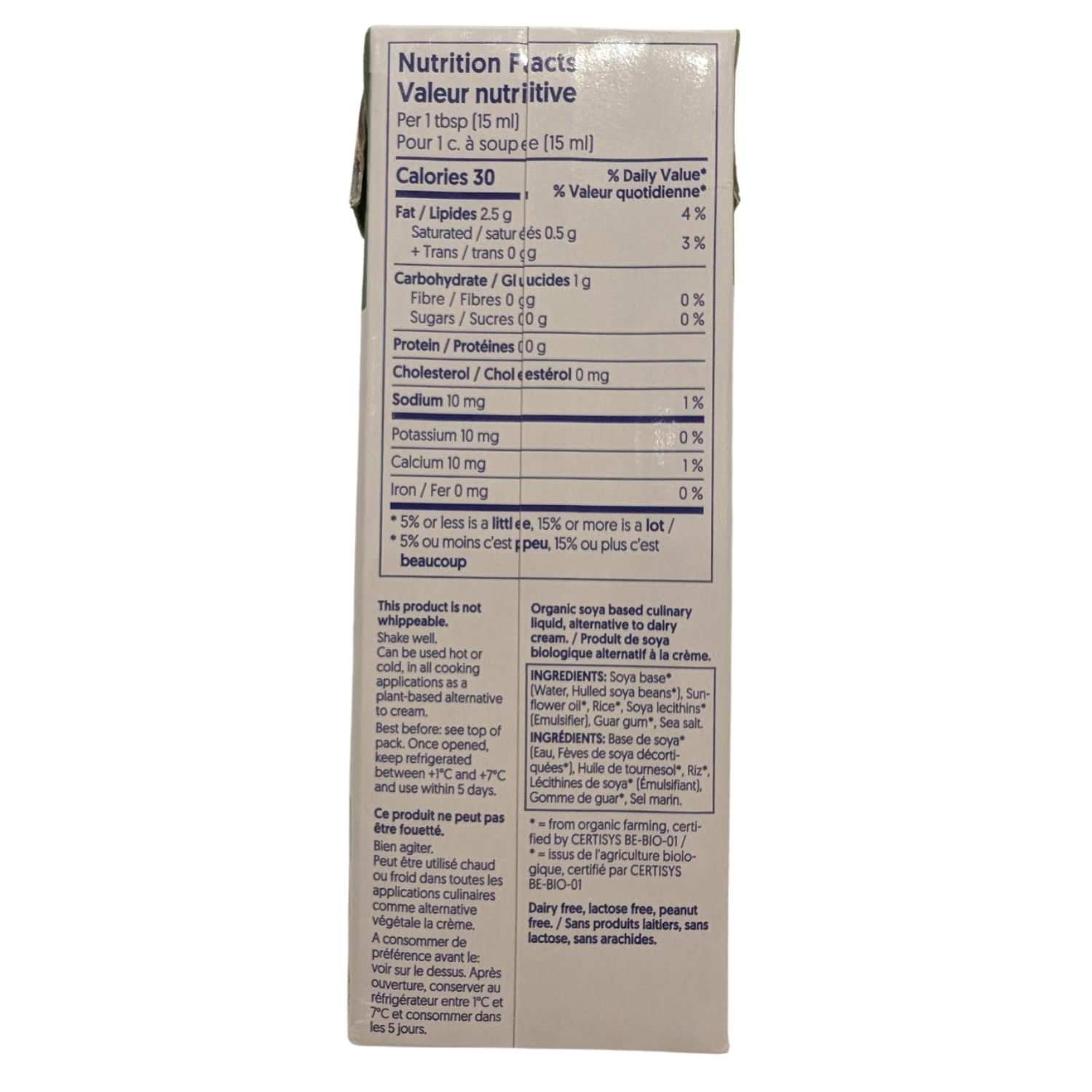 Belsoy Cuisine Soja Crème Cuisson - 250ml