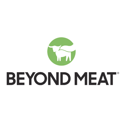 Beyond Meat logo with a green circle featuring a white cow silhouette and bold black text below.
