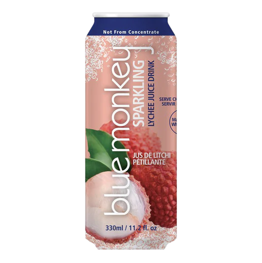 Blue Monkey Sparkling Lychee Juice Drink - 330ml