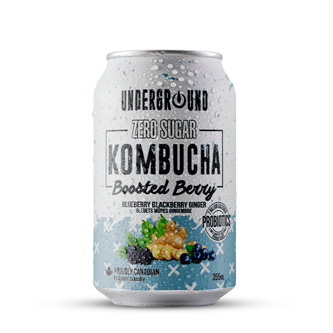 UnderGround Boosted Berry Zero Sugar Kombucha - 355 ml