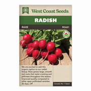 West Coast Seeds Organic Raxe Radish Seeds - 135 Seeds