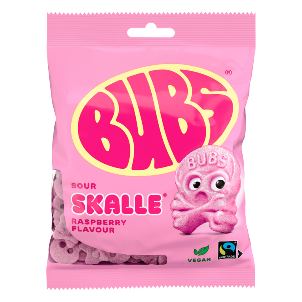 Bubs Skumskalle Raspberry - 90g