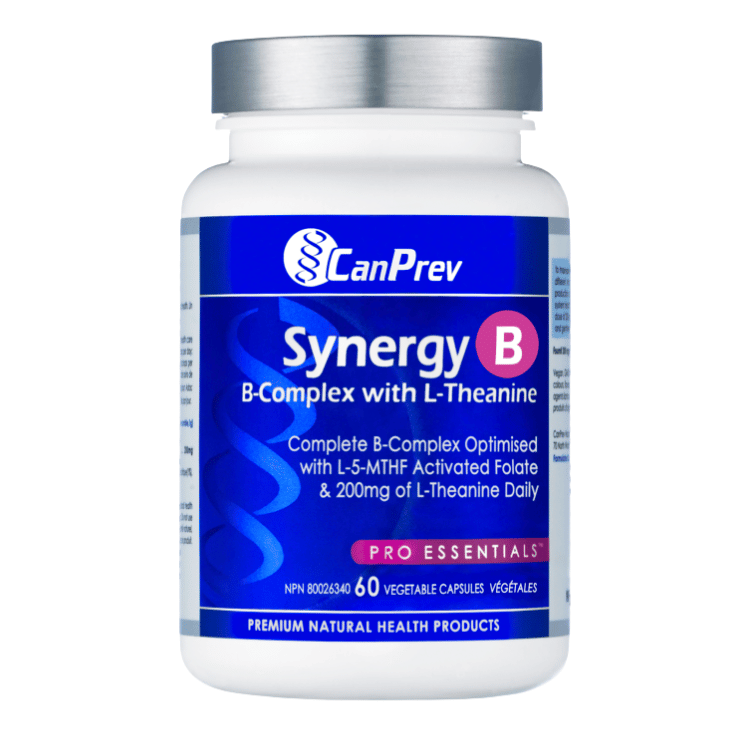 CanPrev Synergy B-Complex With L-Theanine - 60 Capsules