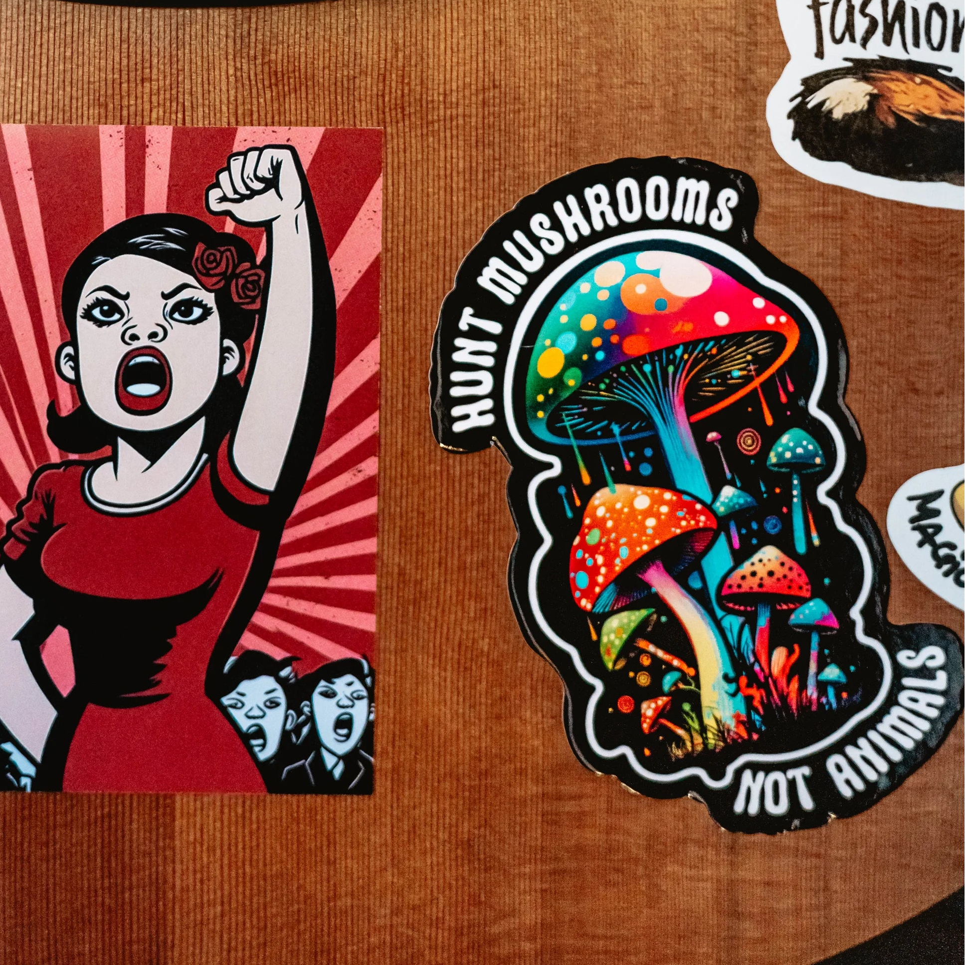 Renegade Stickers 'Hunt Mushrooms Not Animals' Sticker