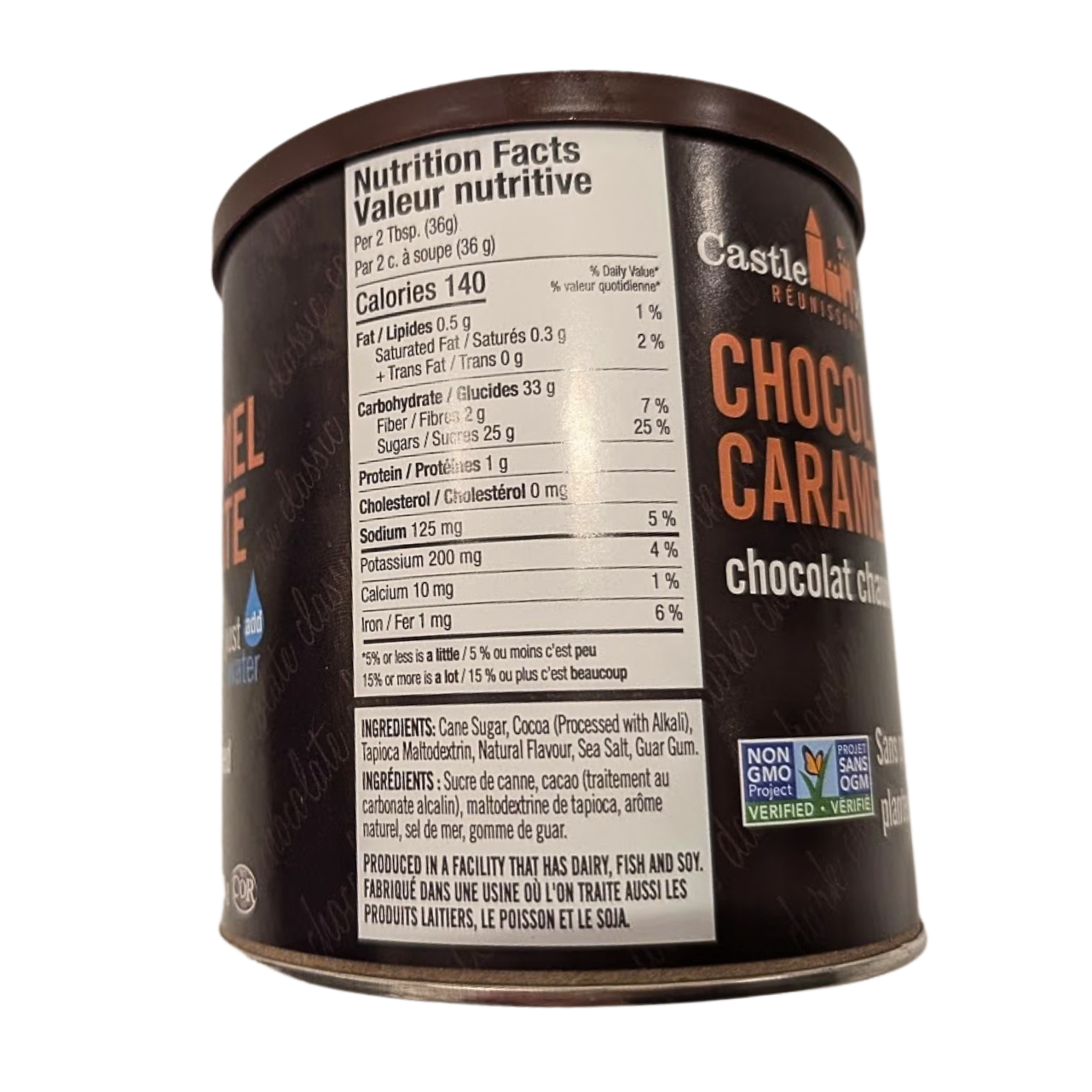 Mélange de chocolat chaud noir au caramel classique de Castle Kitchen - 400 g