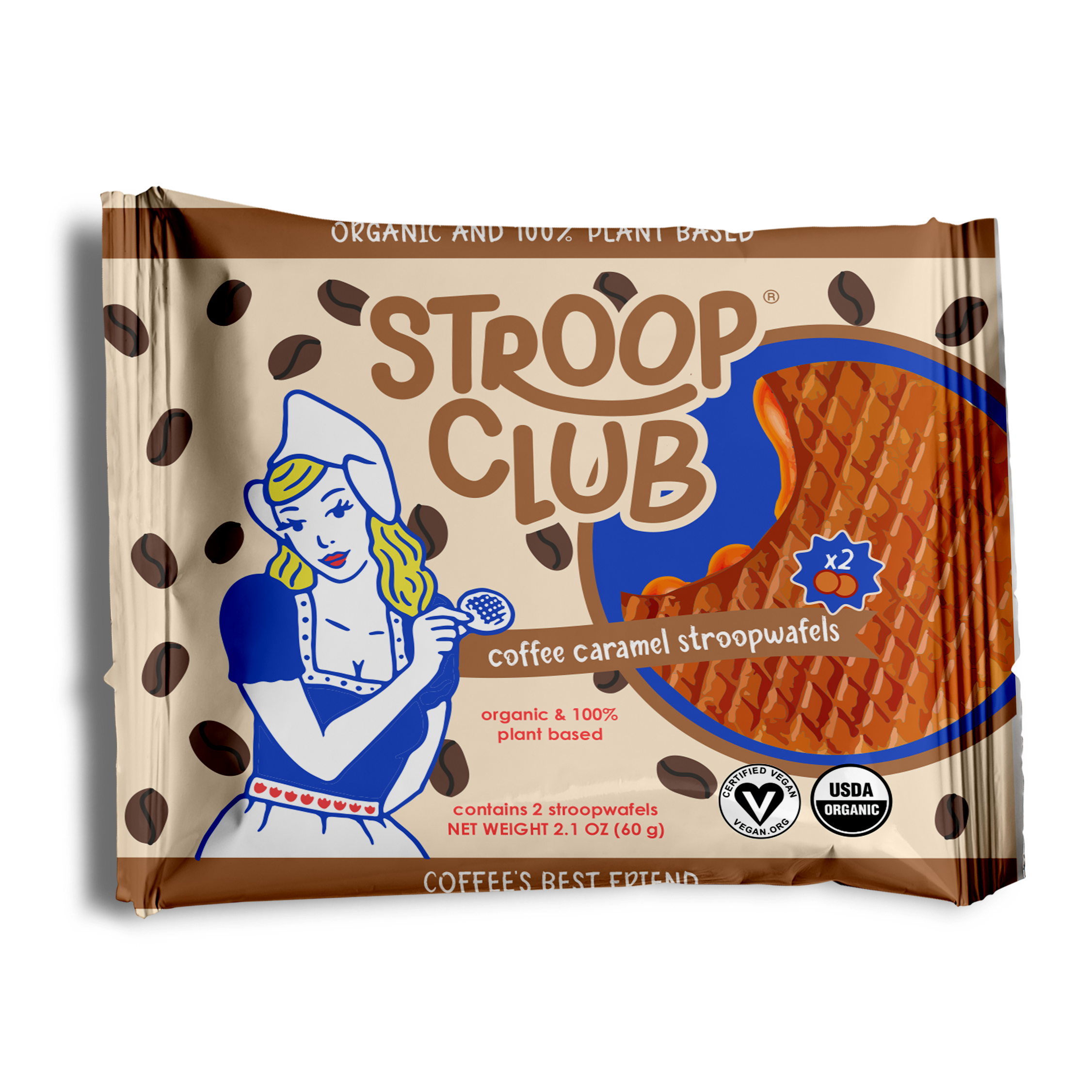 Biscuits Stroopwafel au café végétalien Stroop Club - 66g