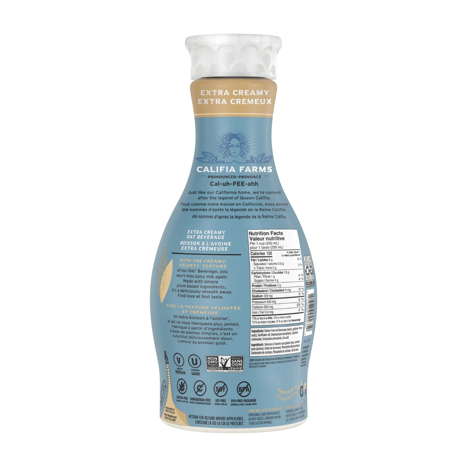 Califia Farms Lait d'avoine non sucré - 1,4 L