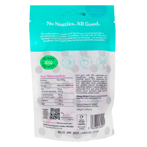 Candy Kittens Sour Watermelon Gummies - 140g