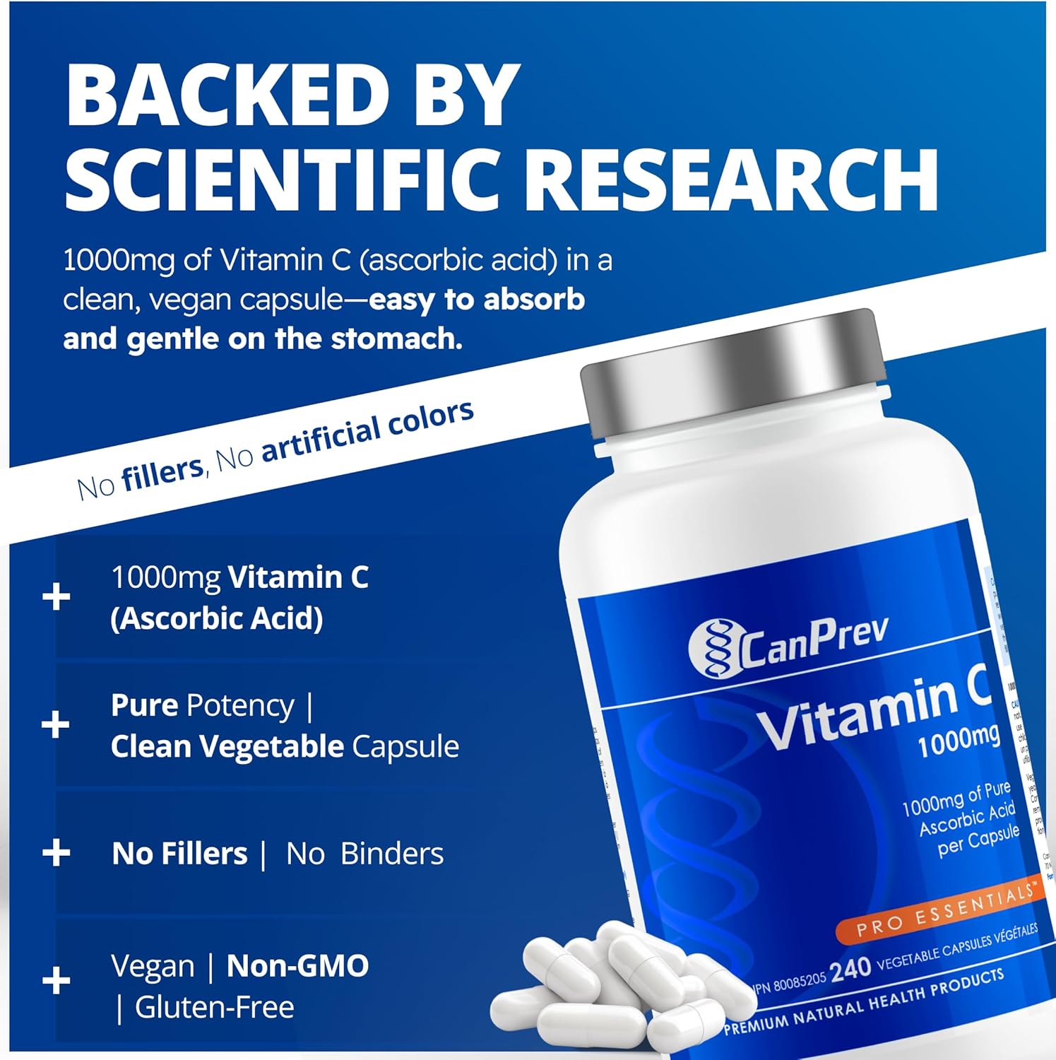 CanPrev Vitamin C - 240 Capsules