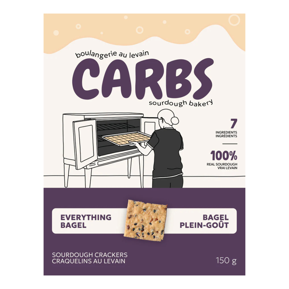 Carbs Everything Bagel Sourdough Crackers - 150g