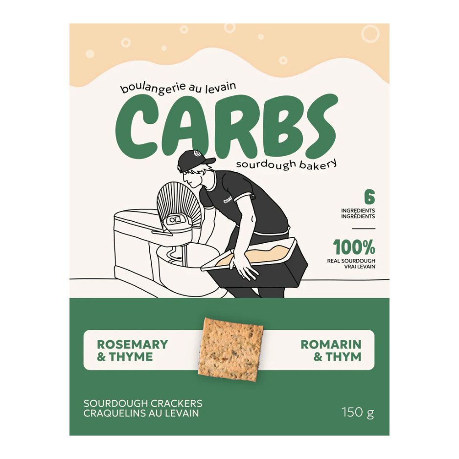 Carbs Rosemary & Thyme Sourdough Crackers - 150g