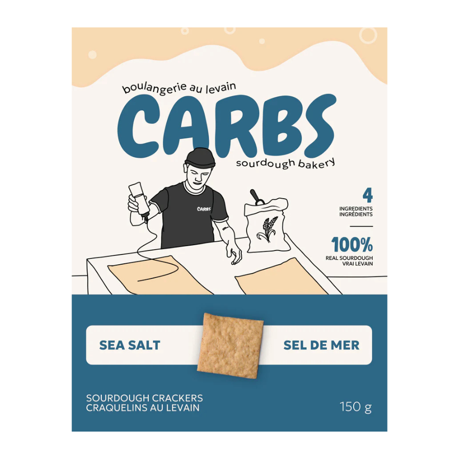 Carbs Sea Salt Sourdough Crackers - 150g