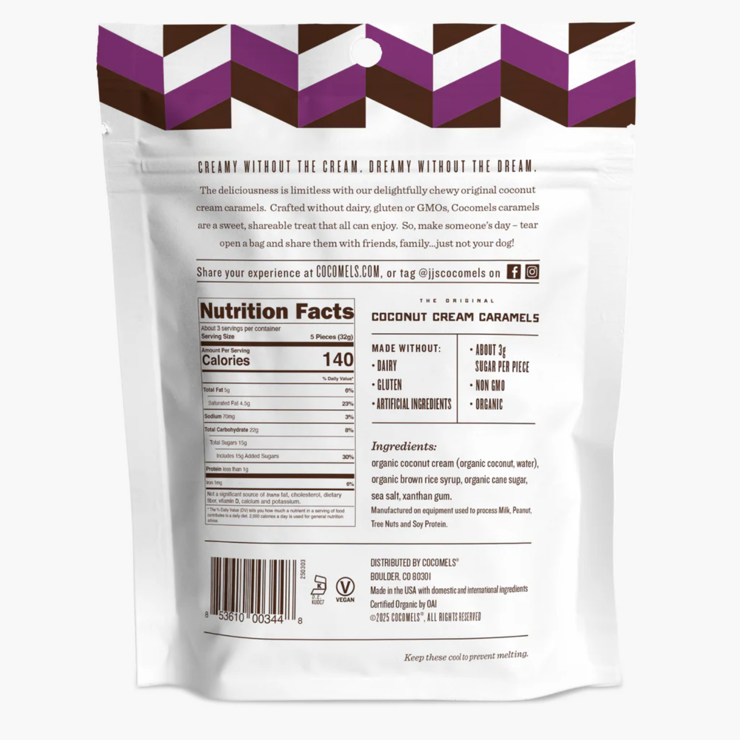 Cocomels Original Coconut Cream Caramels - 99g