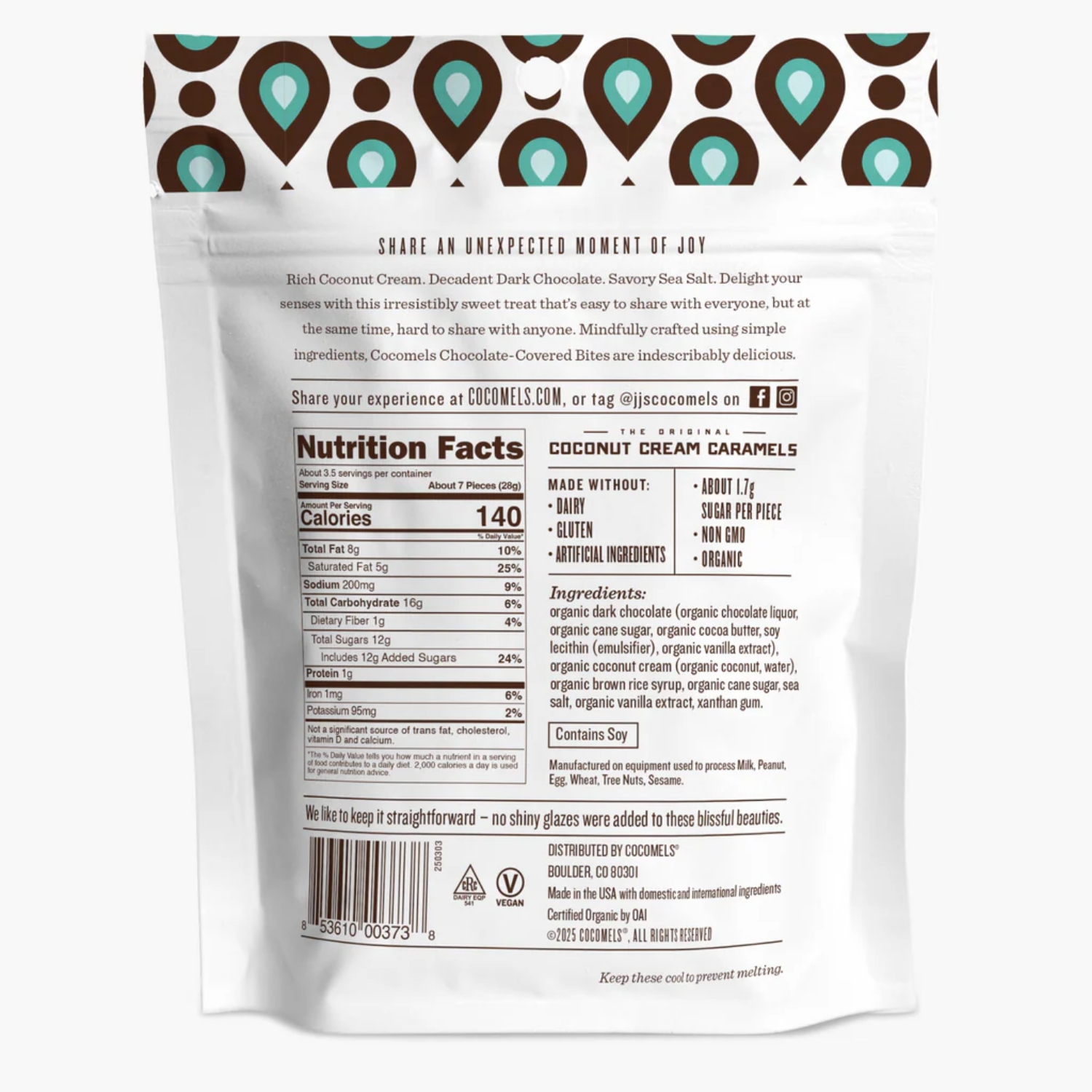 Cocomels Bouchées Sel de Mer Sachet - 100g