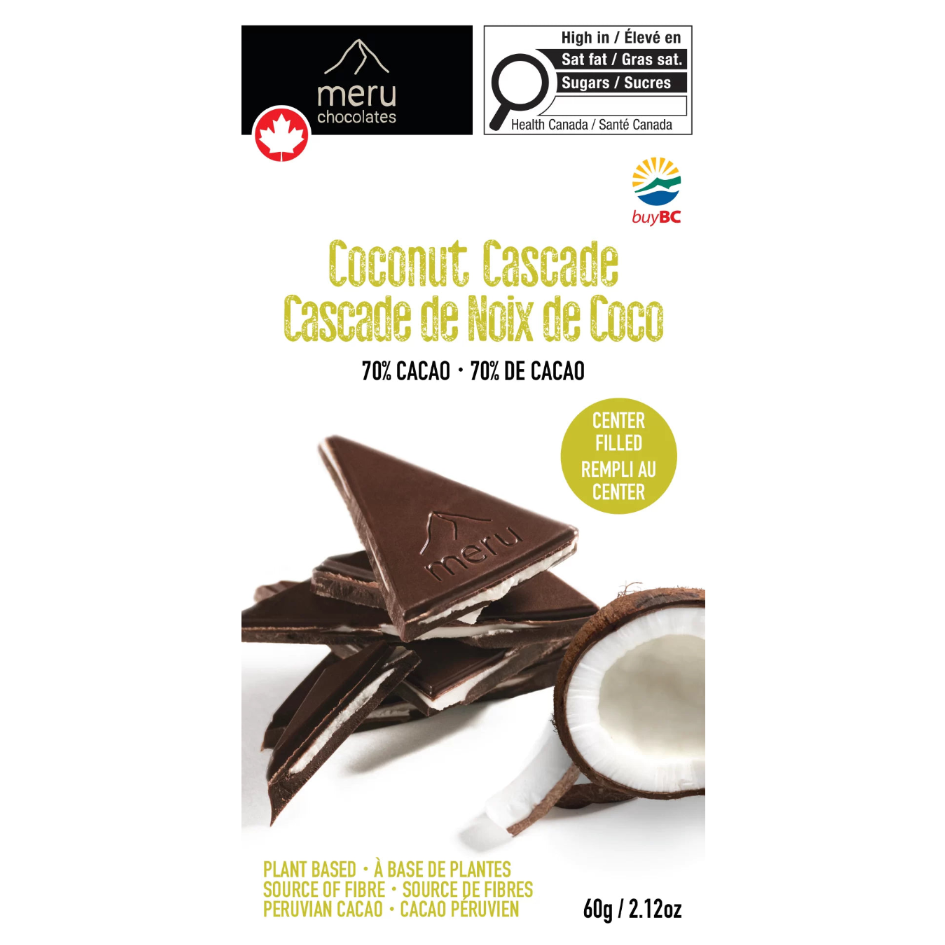 Meru Chocolates Coconut Filled Chocolate Bar - 60g
