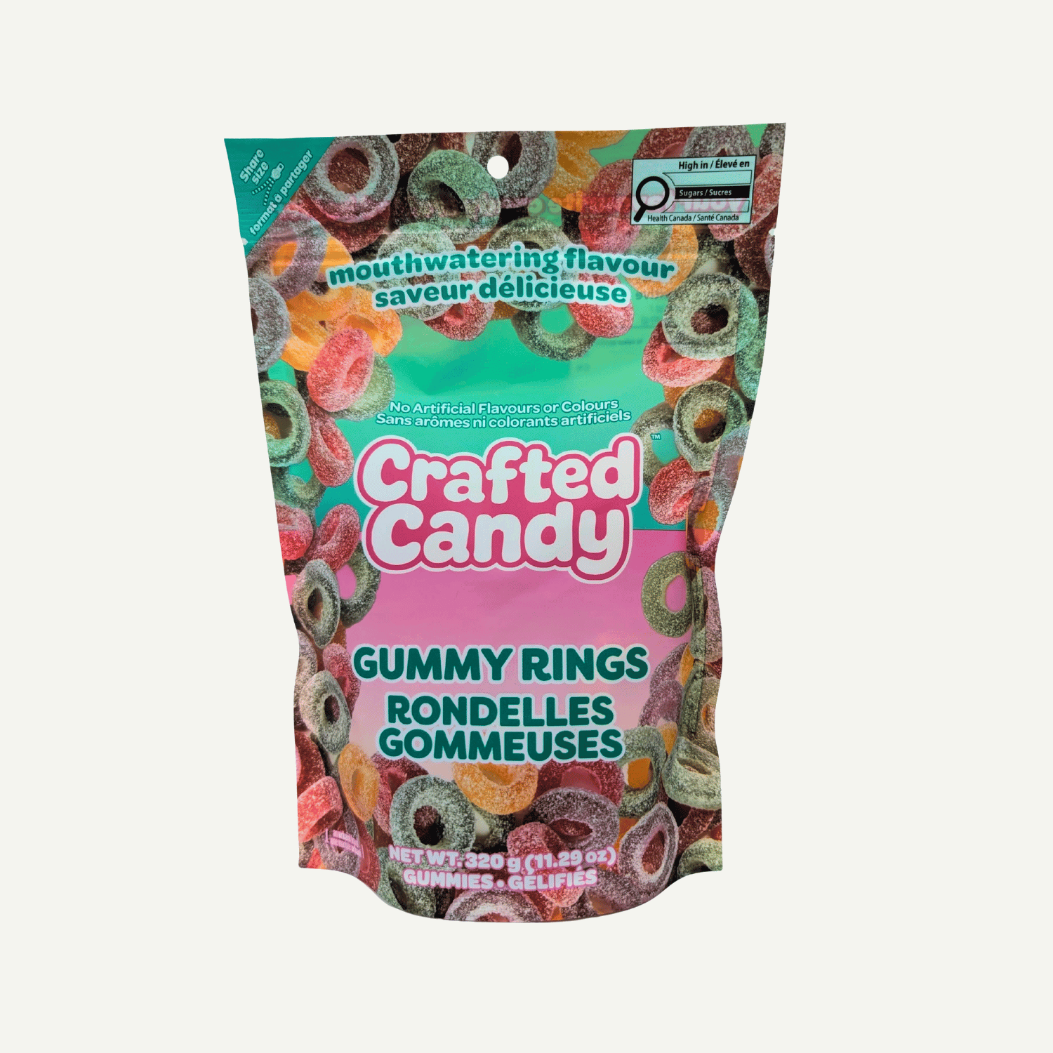 Crafted Candy Gummy Rings - 320g