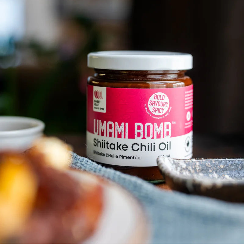 Vumami Foods Huile de piment moyen Umami Bomb Shiitake - 250 ml