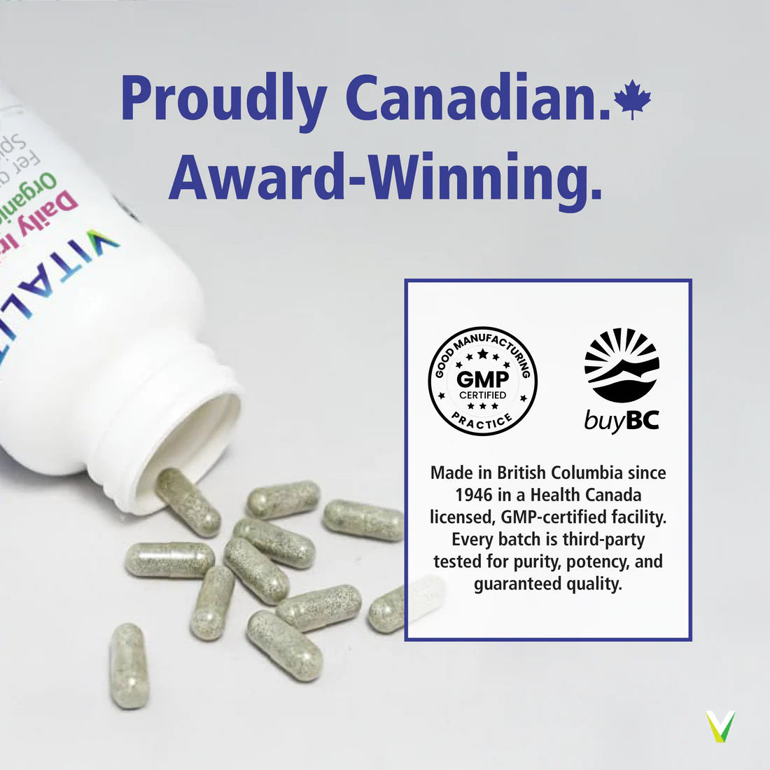 Vitality Daily Iron + Organic Spirulina - 30 Caps
