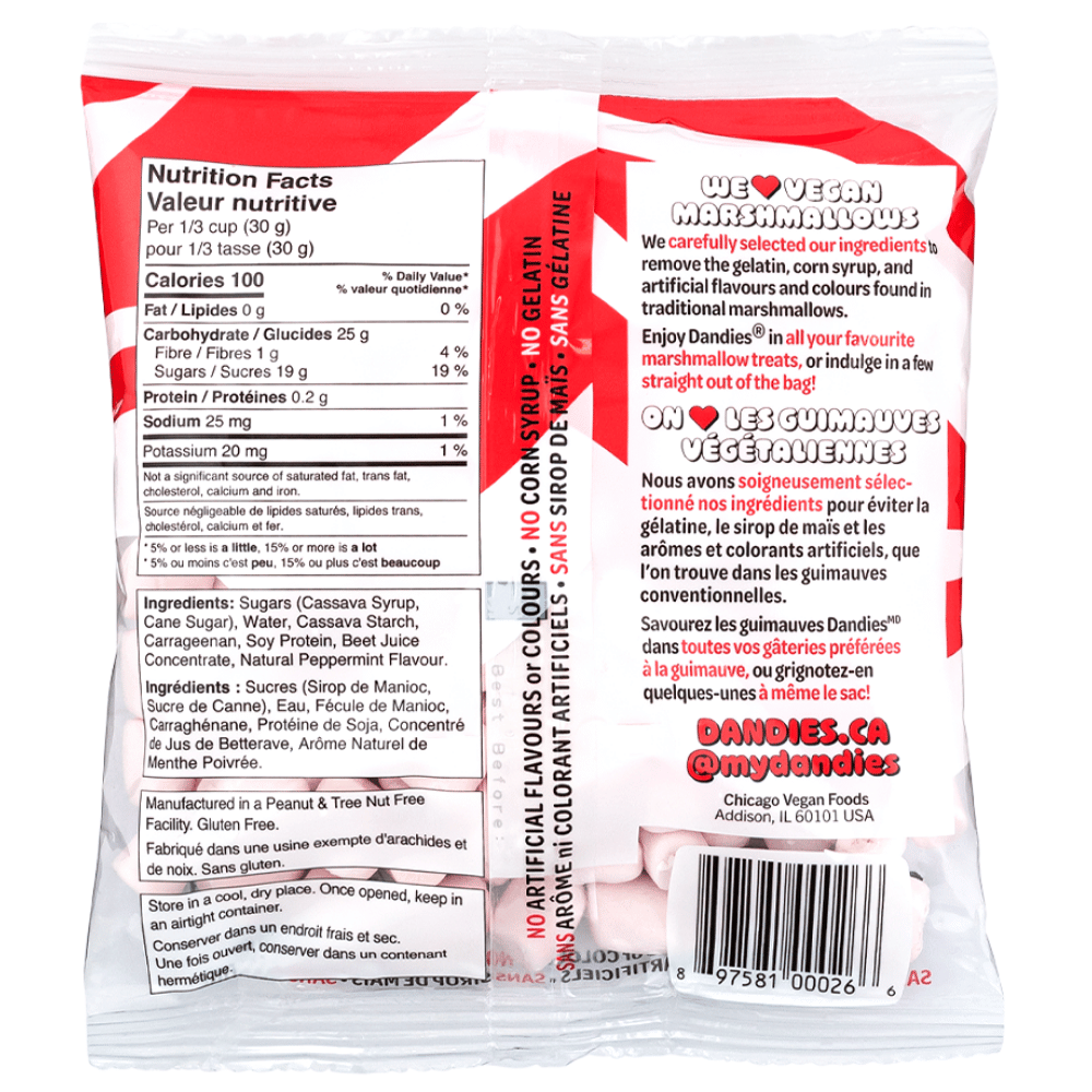Dandies Peppermint Mini Marshmallows - 142g