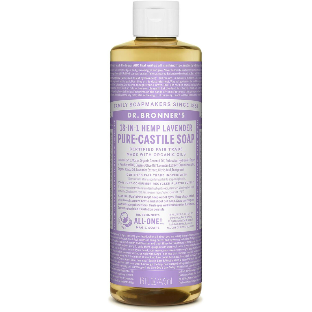 Savon liquide de Dr. Bronner's Lavender Pure-Castile - Plusieurs tailles