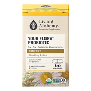 Living Alchemy Your Flora Comfort Gas & Bloating Plus Chamomile & Fennel - 60 caps