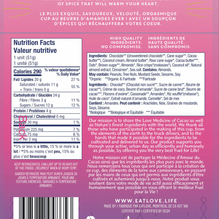 EatLove Almond Butter Cup - 52g