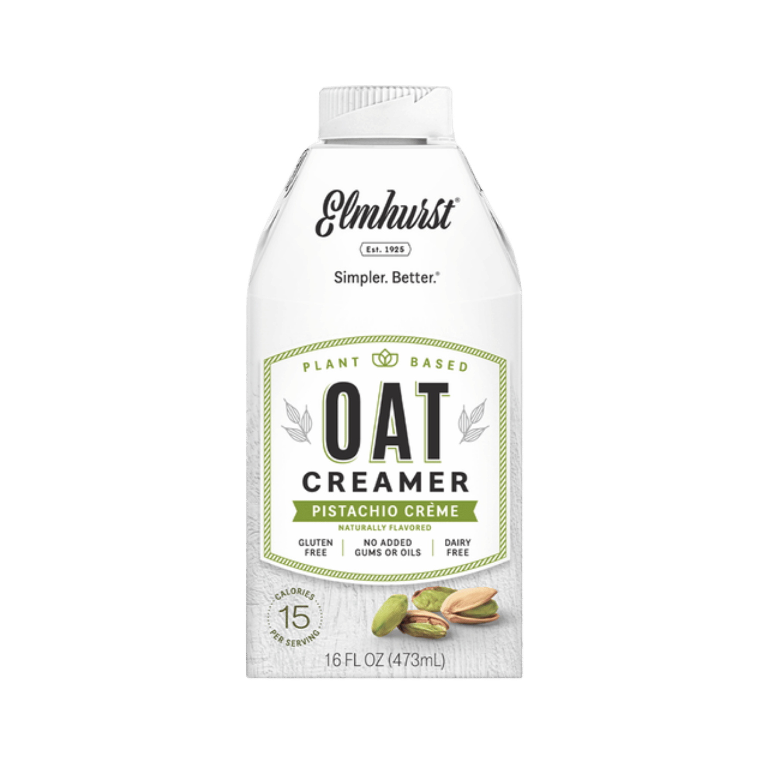 Elmhurst Pistachio Crème Oat Milk Creamer - 473ml
