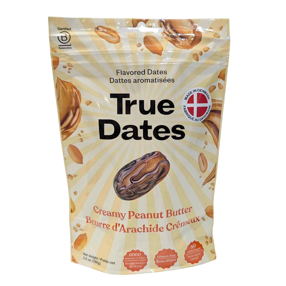 True Dates Creamy Peanut Butter Flavoured Dates - 100g