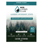 Eco Living Club Spring Scent Laundry Detergent Strips - 40 Loads