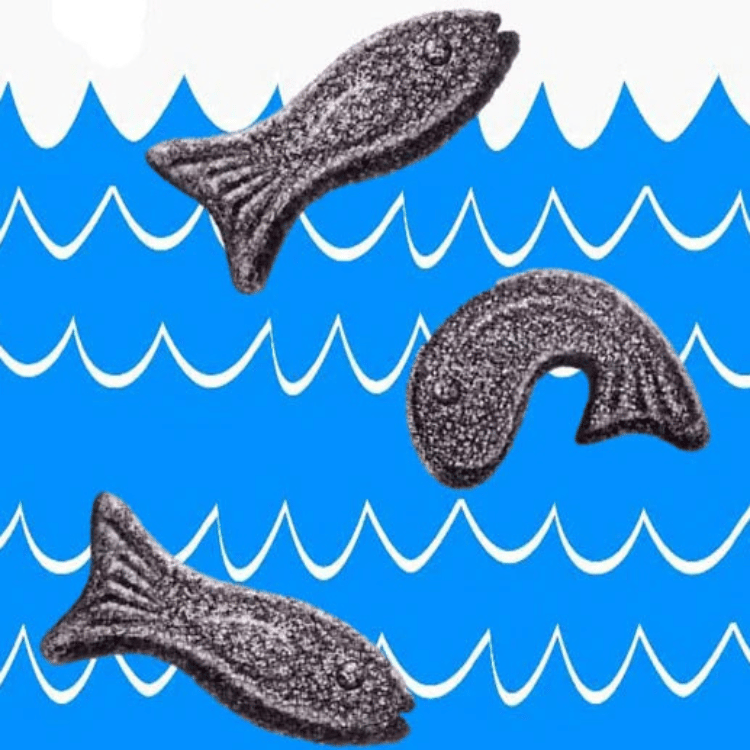 Katjes Salty Licorice Fish Gummies - 210g