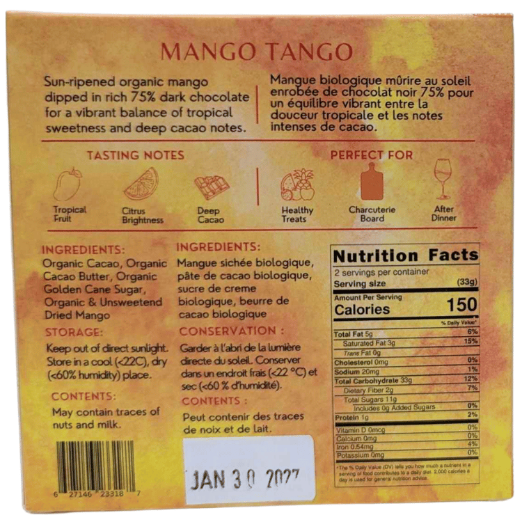 Oenomel Choco Mango Tango Dipped Mango Pieces - 75g