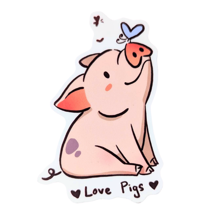 HarmLessBeings 'Love Pigs' Sticker
