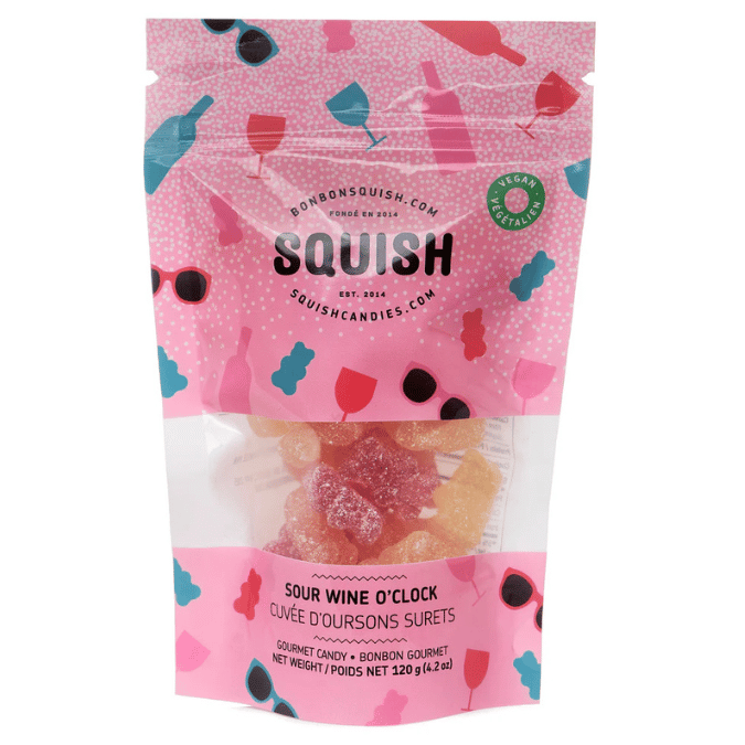 Squish Candies Sour Wine O'Clock Gummies - 120g