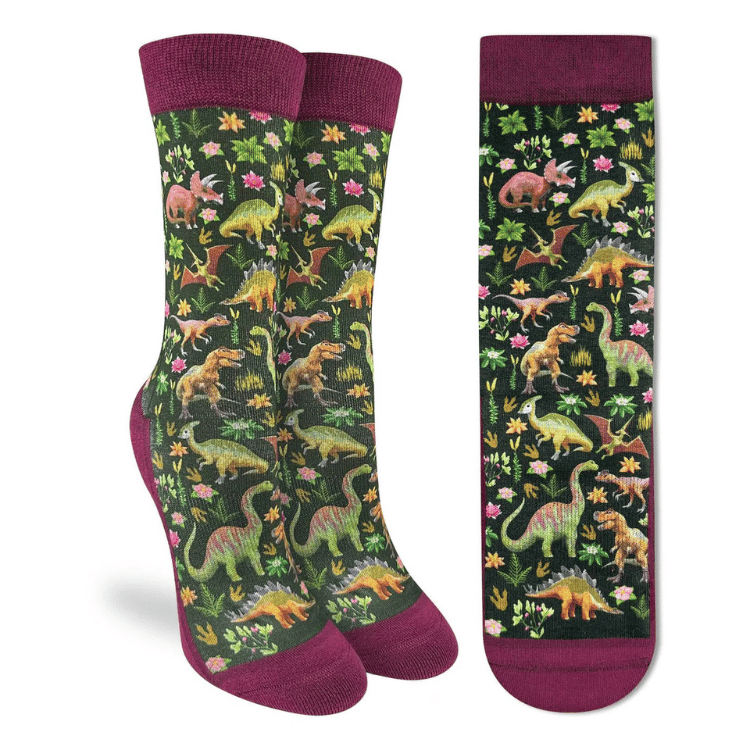 Good Luck Sock Floral Dinosaurs Socks