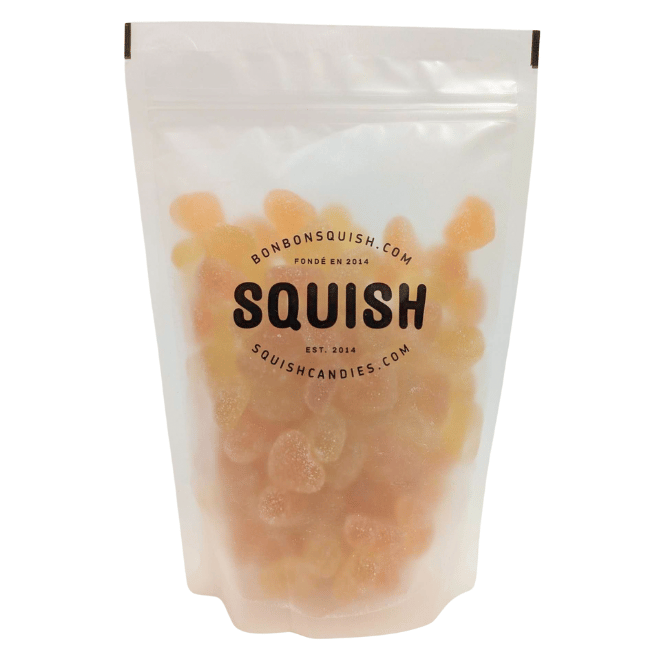 Squish Candies Sour Peach Hearts Gummies - 500g