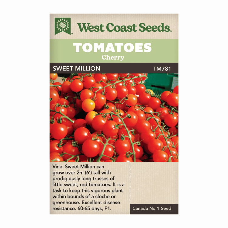 West Coast Seeds Sweet Million Cherry Tomato Seeds - 25 seeds