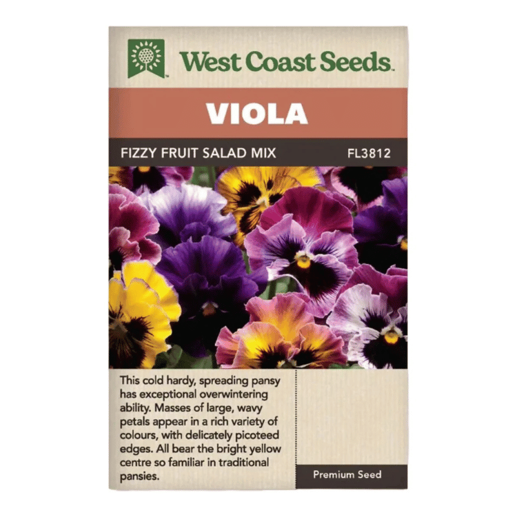 West Coast Seeds Fizzy Fruit Salad Mix Viola Seeds - 25 Seeds