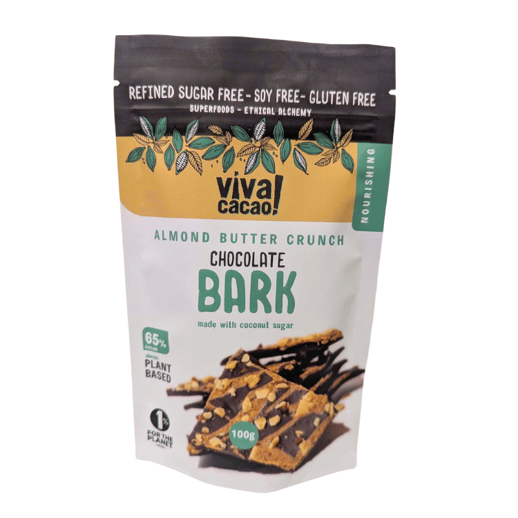 Viva Cacao Almond Butter Crunch Chocolate Bark - 100g