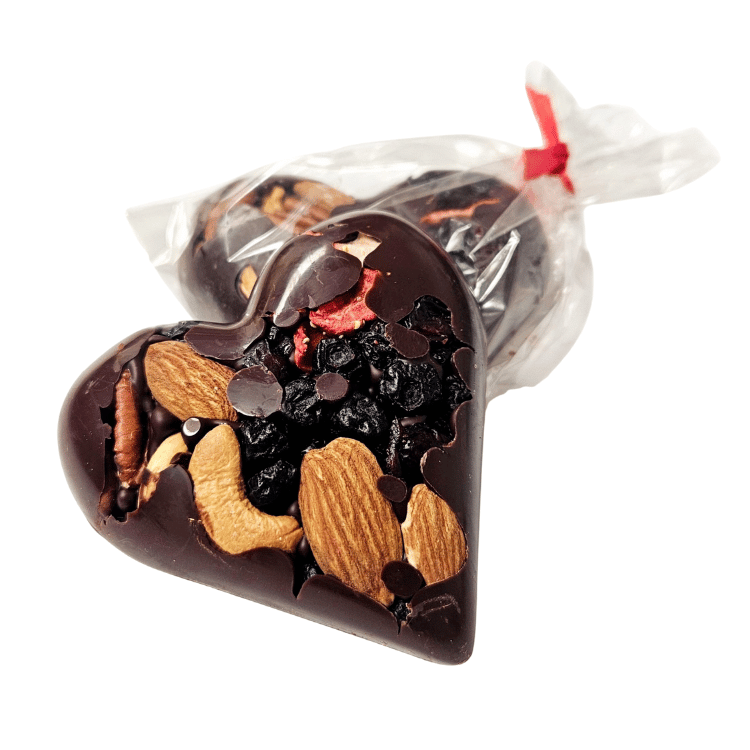 Pure Lovin' Dark Chocolate Fruit & Nut Heart - 60g