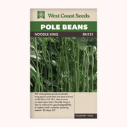 West Coast Seeds Noodle King Pole Bean Seeds - 85 Seeds