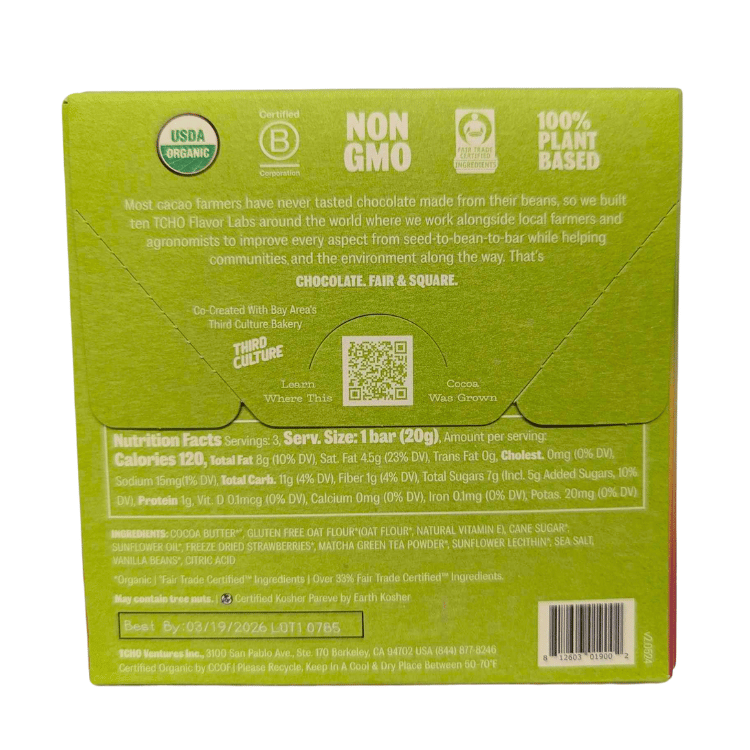 TCHO Perfect Matcha Oat White Chocolate - 70g